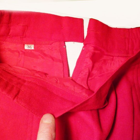 Red mini pencil skirt, small - Picture 3 of 4